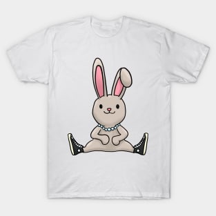 Rabbit with chucks and pearls happy easter 2021 bunny T-Shirt